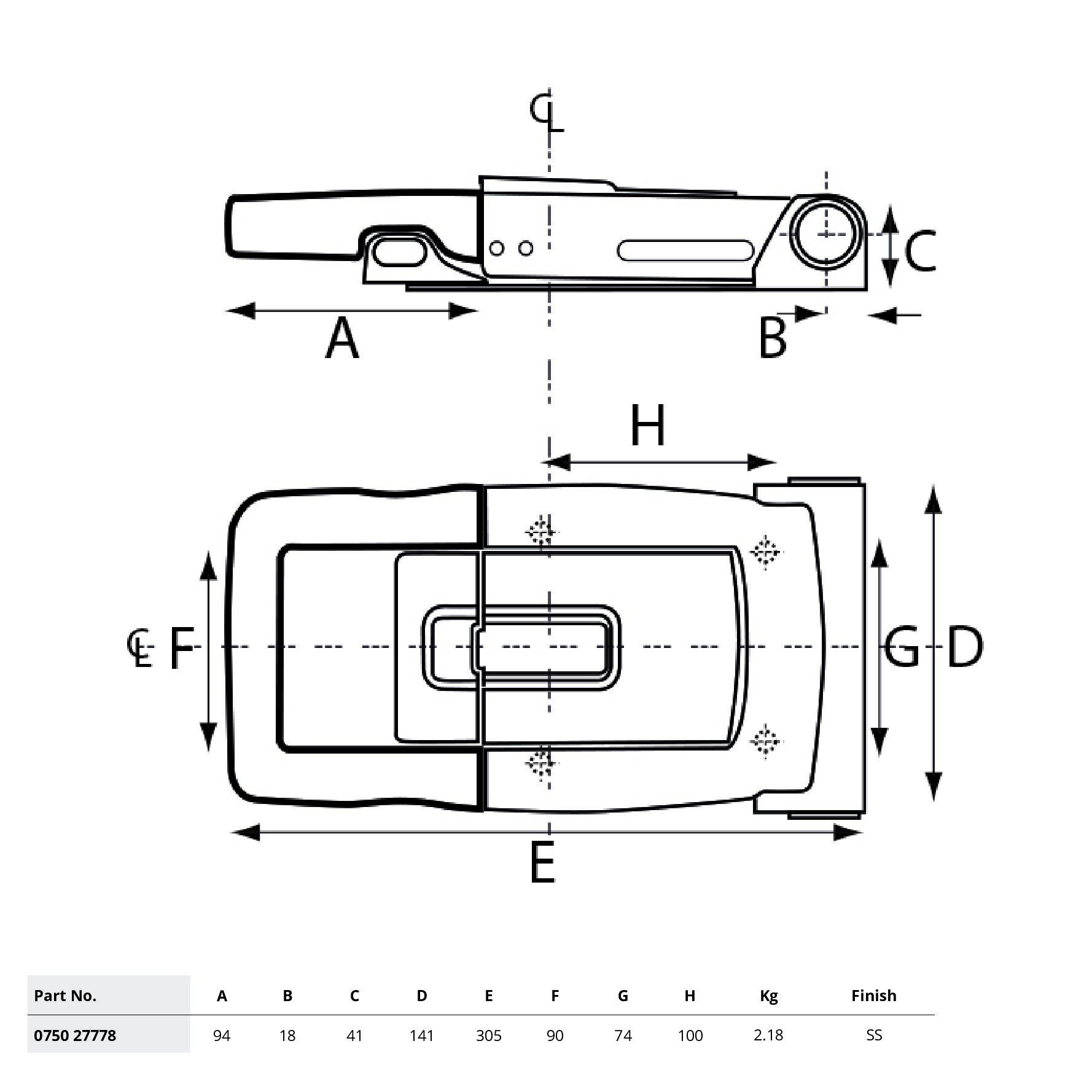SS Handle - 27mm Tube 2 SS Handle - 27mm Tube - Image 2