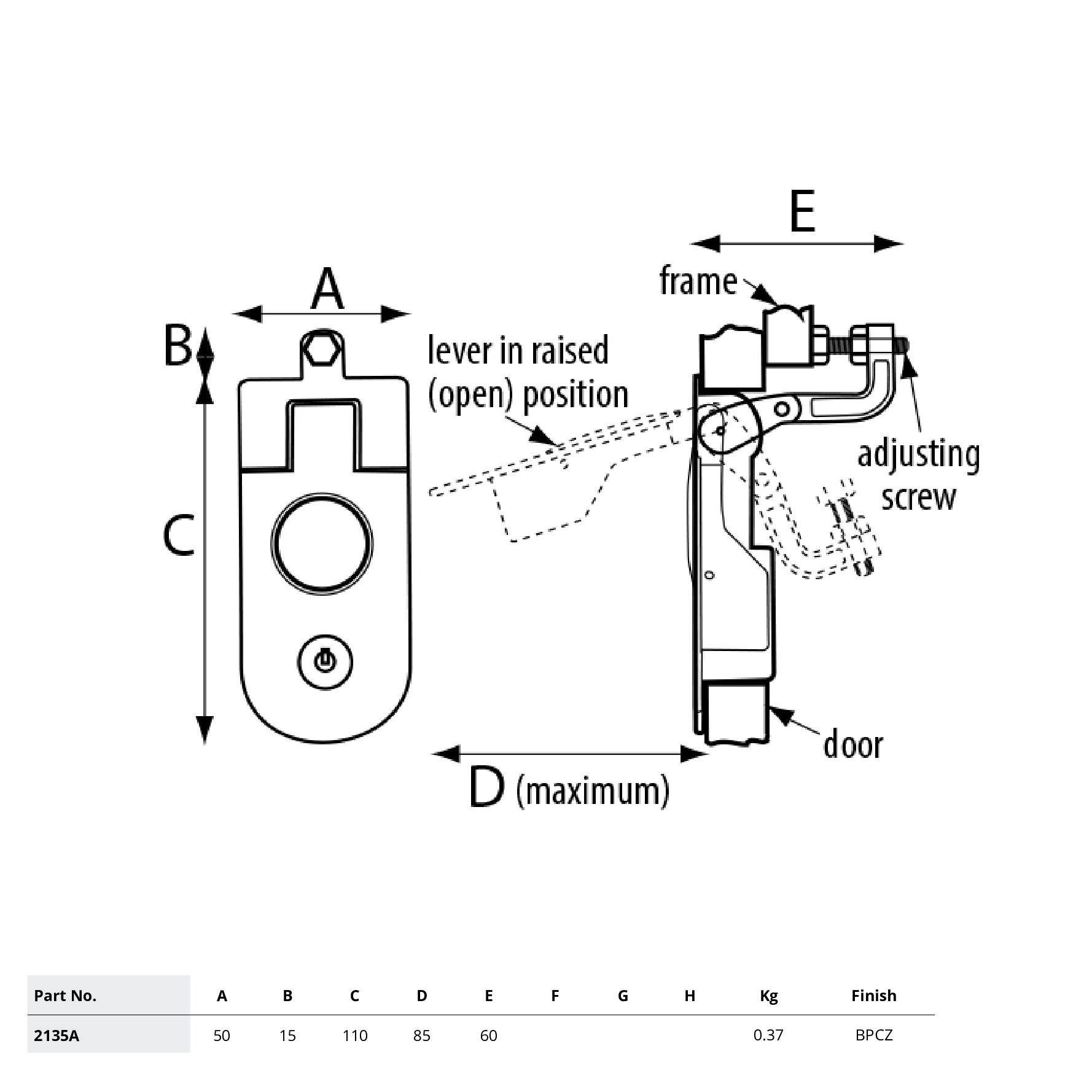 Flush Latch Grip 29-45mm 2 Flush Latch Grip 29-45mm - Image 2