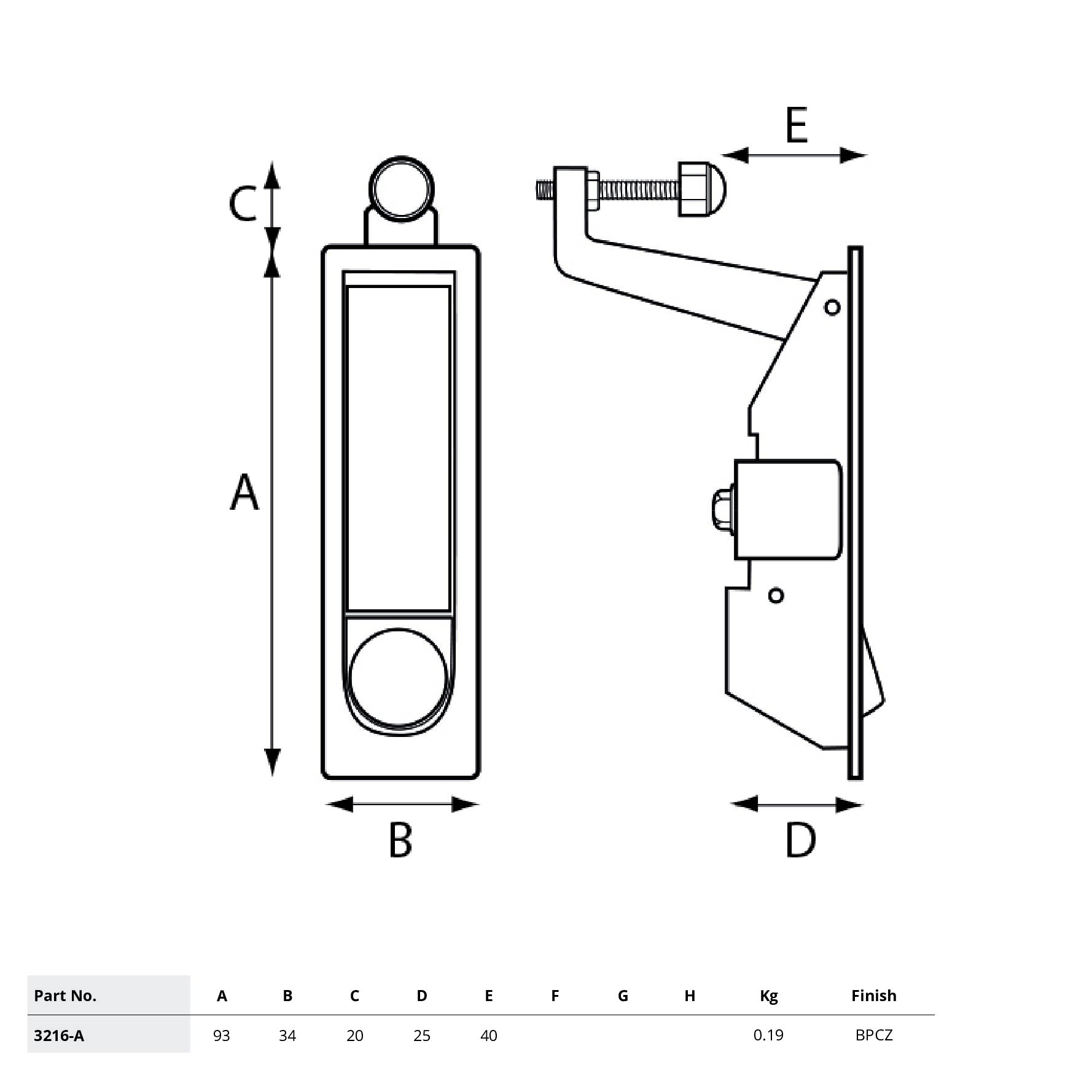 Flush Latches Smooth Finish 2 Flush Latches Smooth Finish - Image 2