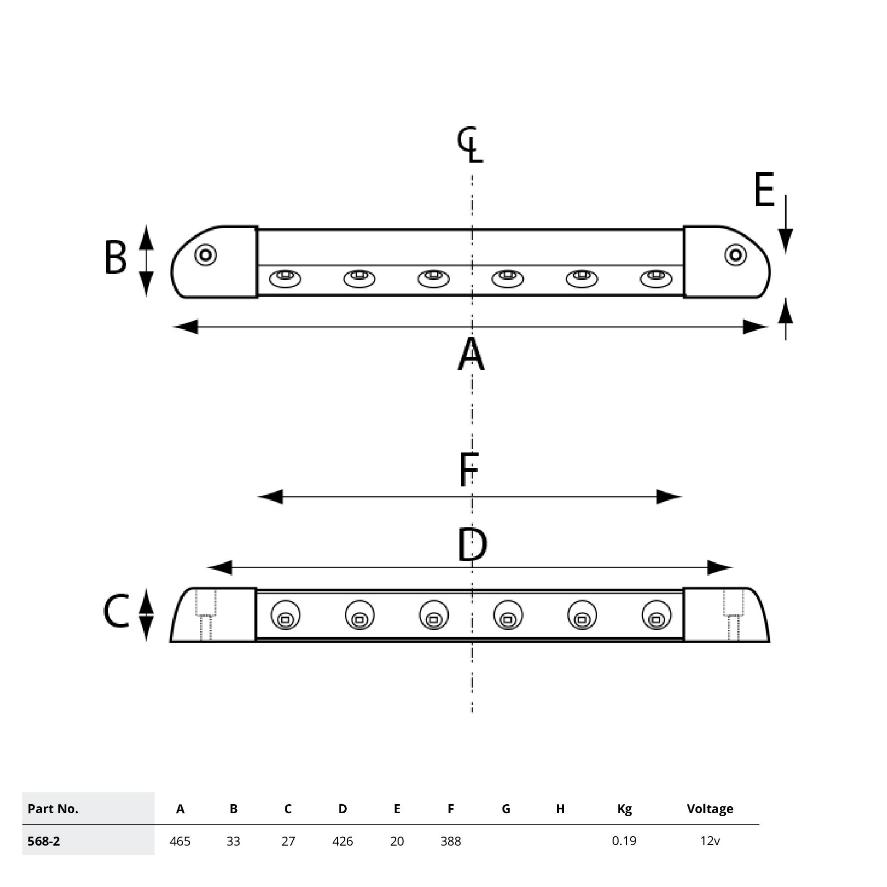 LED 45º Light - 465mm 2 LED 45º Light - 465mm - Image 2