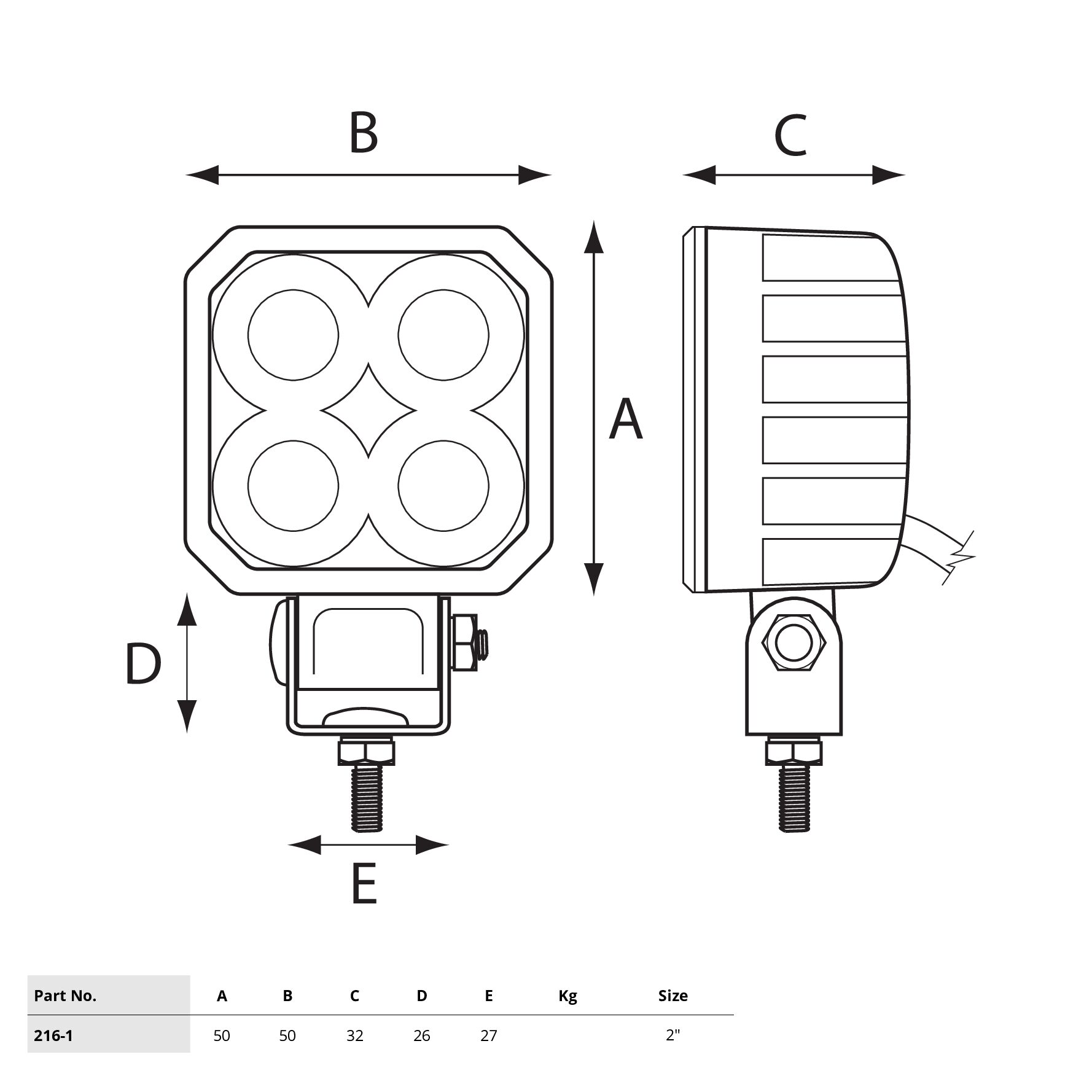 Micro LED Worklight 2" 2 Micro LED Worklight 2" - Image 2